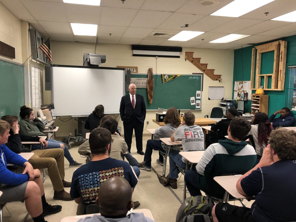 Senator Ben Cardin Visits CTE Program